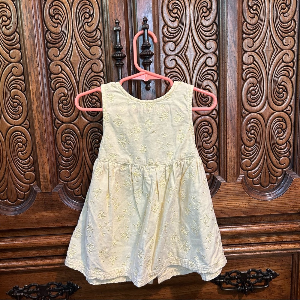 Vintage class club baby yellow rose dress